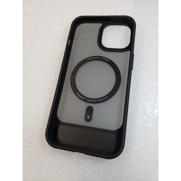 TORRAS iPhone 15 Reg Case Magnetic Flush Stand MagSafe Slim Frosted Black - Picture 2 of 12
